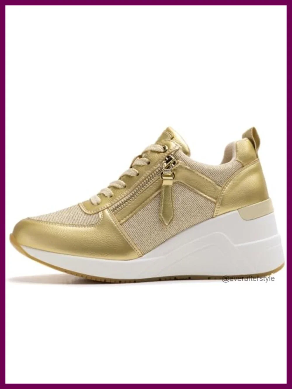 Wedge Sneakers for Women Platform Tennis Shoes Breathable Knit Lace-Up